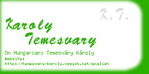 karoly temesvary business card